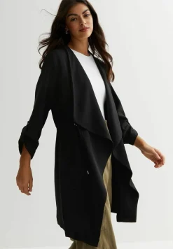 3/4 Sleeve Waterfall Duster - Trench|New Look Flash Sale