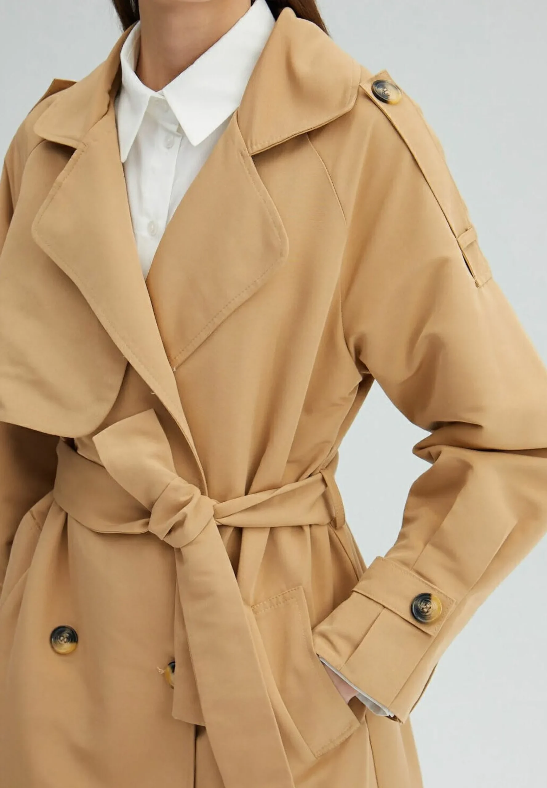 Belted Double Breasted - Trench|Touché Privé Cheap