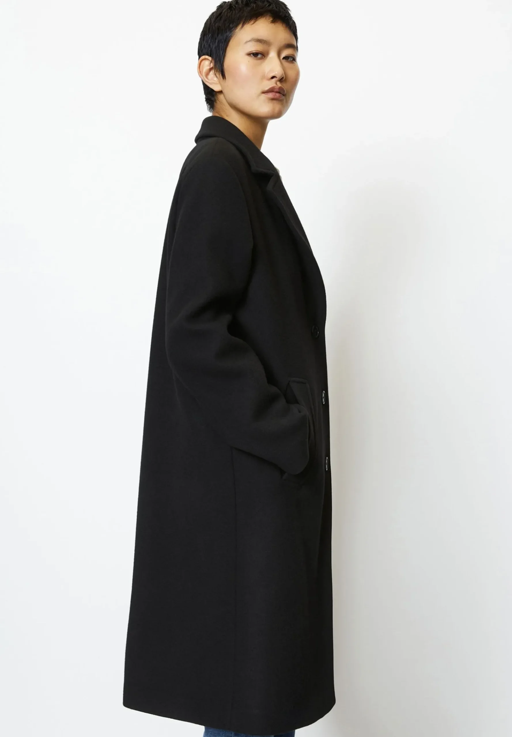 Blend Single Breasted Lapel Collar Lined Flap Poc - Manteau Classique|Marc O'Polo Shop