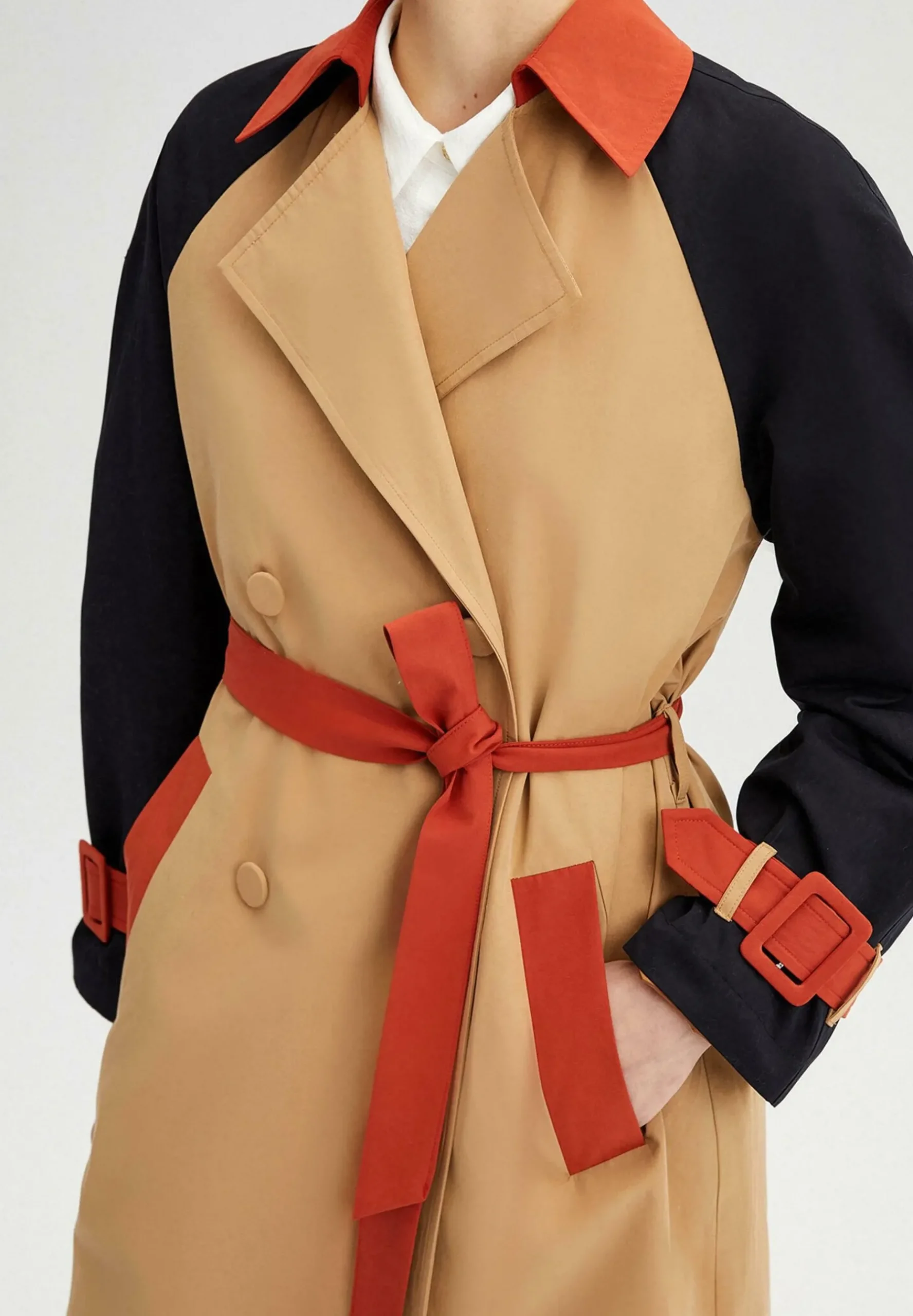 Block Colored - Trench|Touché Privé Fashion