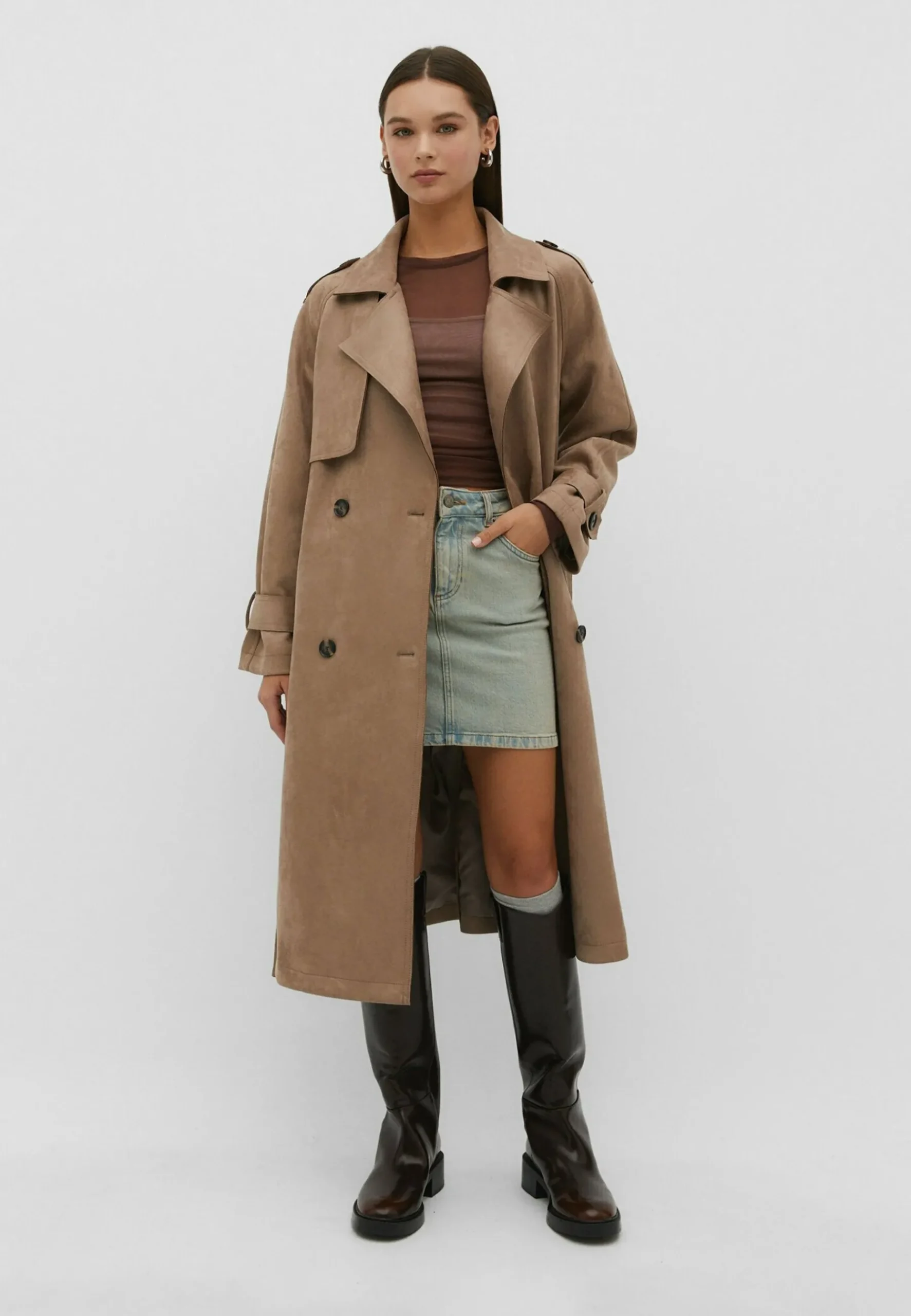 Bonded - Trench|Stradivarius Outlet