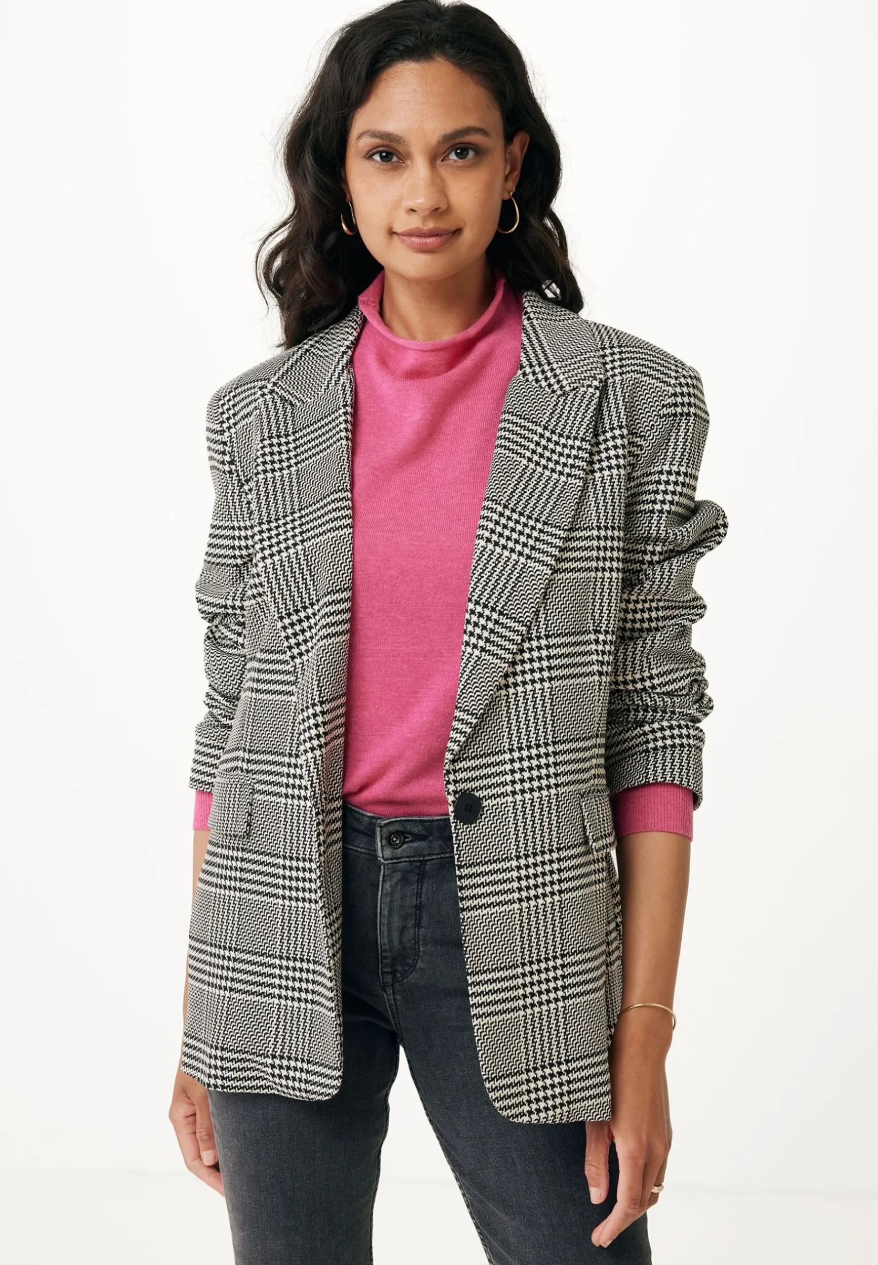Checked Single Breasted - Manteau Court|Mexx Clearance