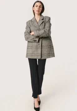 Chicka Checked - Manteau Court|Soaked in Luxury Cheap