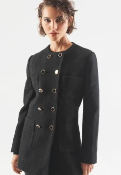 Collarless Coat - Manteau Court|Next Online