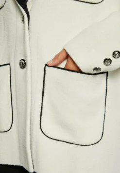 Con Tasche A Toppa E Bottoni - Manteau Court|Morgan Discount