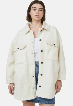 Curve Teddy Boxy Shacket - Manteau Court|Cotton On Discount