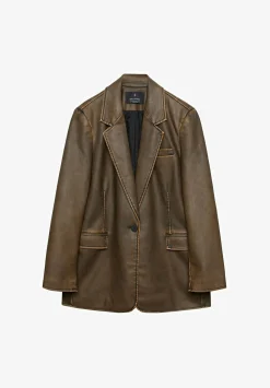 Distressed - Manteau Court|Stradivarius Cheap