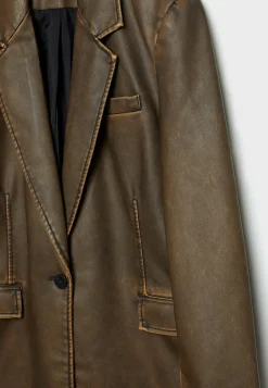 Distressed - Manteau Court|Stradivarius Cheap