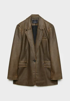 Distressed - Manteau Court|Stradivarius Cheap