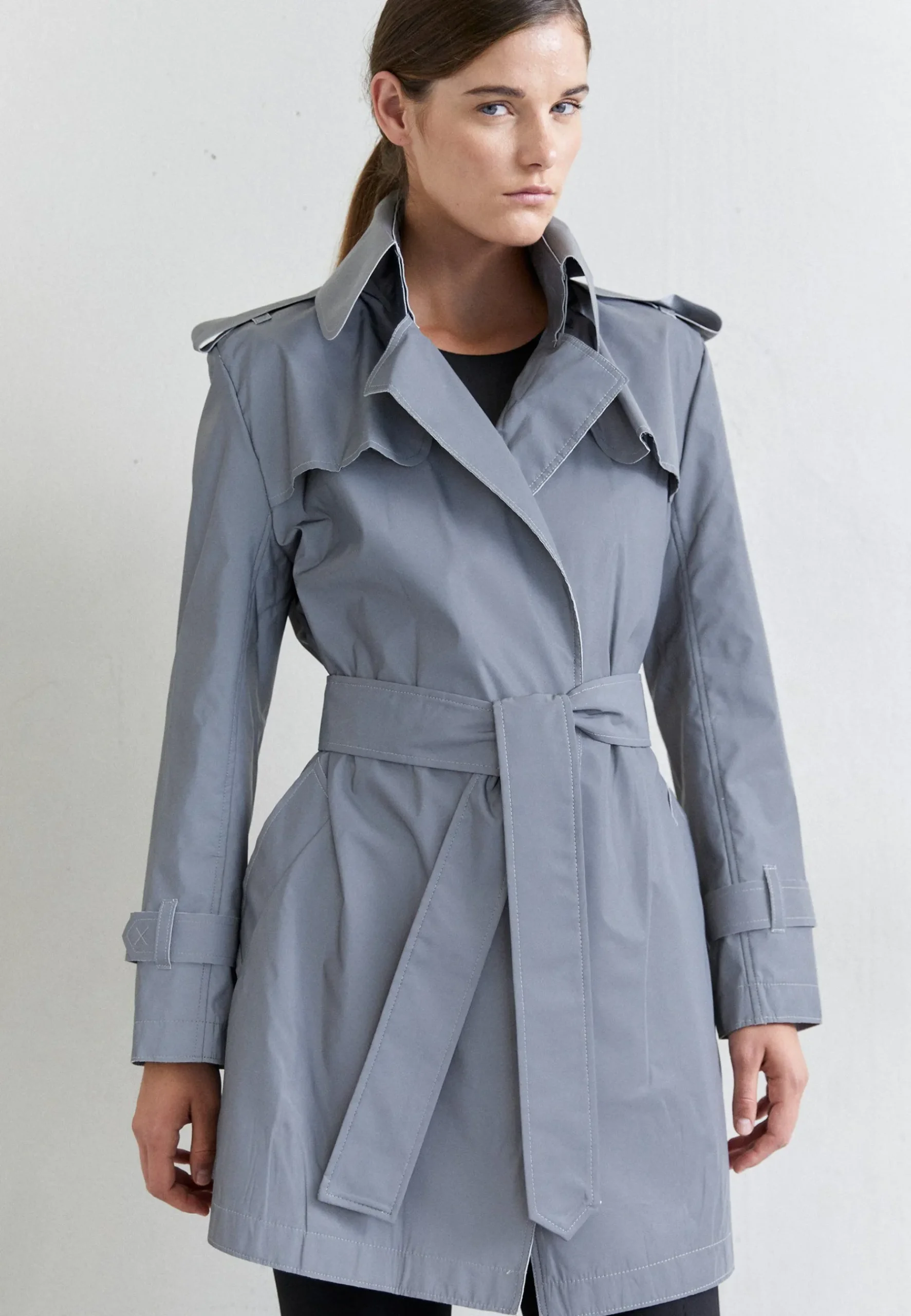 Double Breasted Mini - Trench|Norma Kamali Fashion
