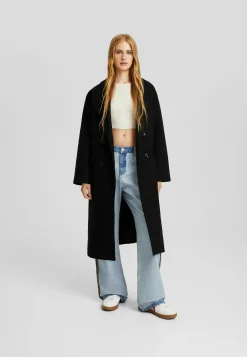 Drop-Shoulder -Long - Manteau Court|Bershka Shop