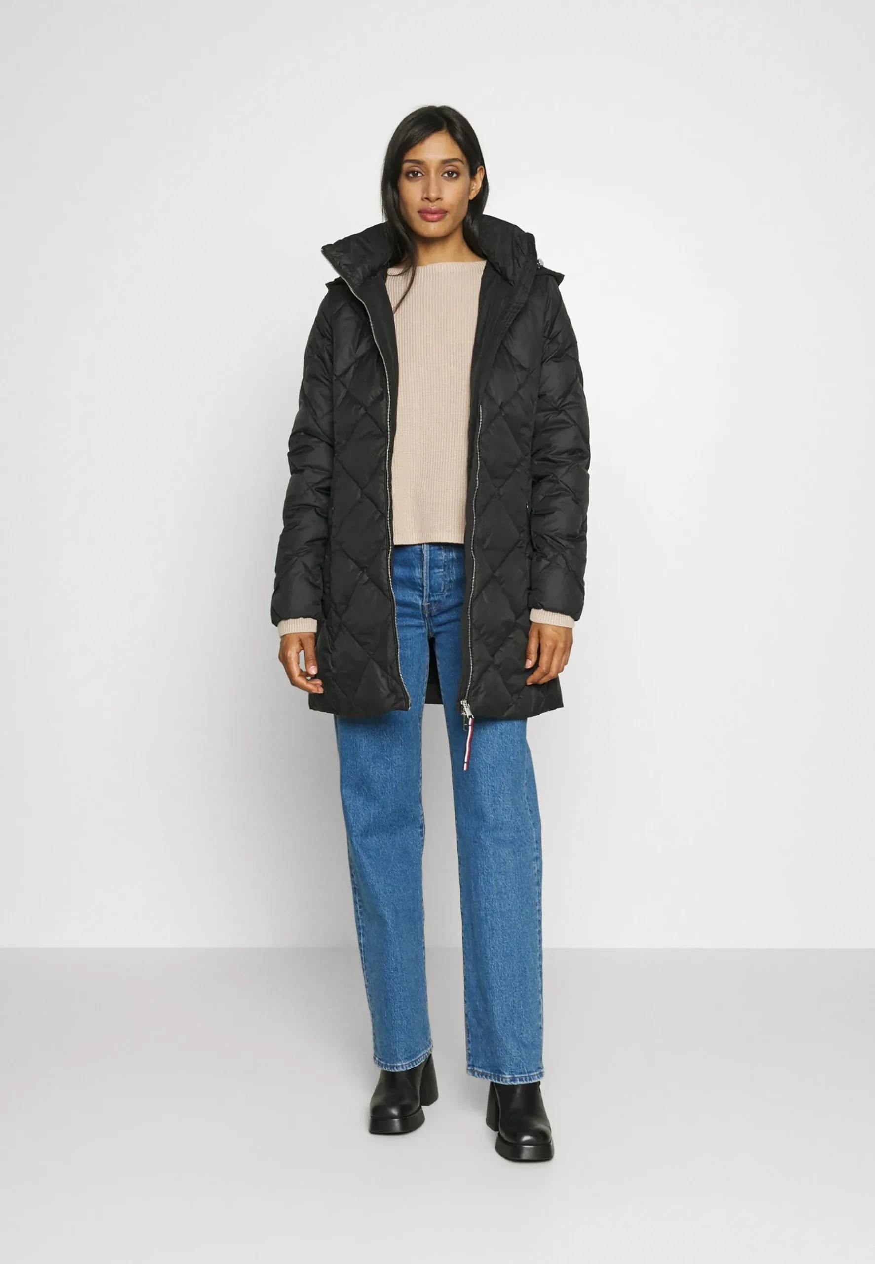 Elevated Belted Quilted Coat - Manteau Court|Tommy Hilfiger Cheap