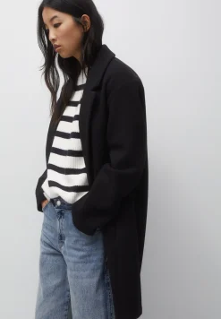 Felt Texture With Button - Manteau Court|PULL&BEAR Best Sale