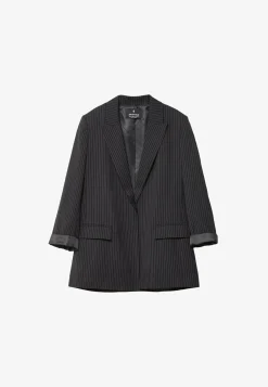 Flowing Open Pinstripe - Manteau Court|Stradivarius Cheap