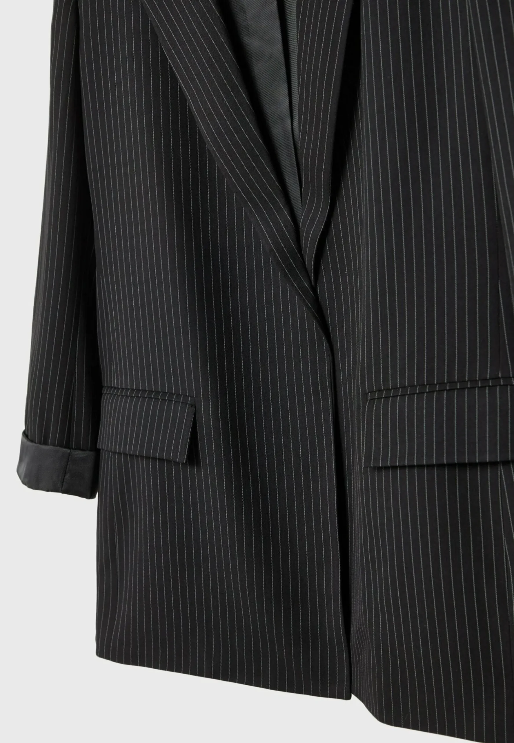 Flowing Open Pinstripe - Manteau Court|Stradivarius Cheap