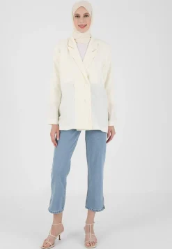 Fully Lined Double Breasted Refka - Manteau Court|Modanisa Cheap