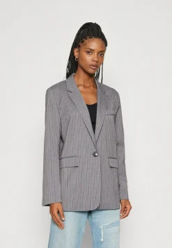 Jesra Stripe Single Breasted Boyfriend - Manteau Court|Colourful Rebel New