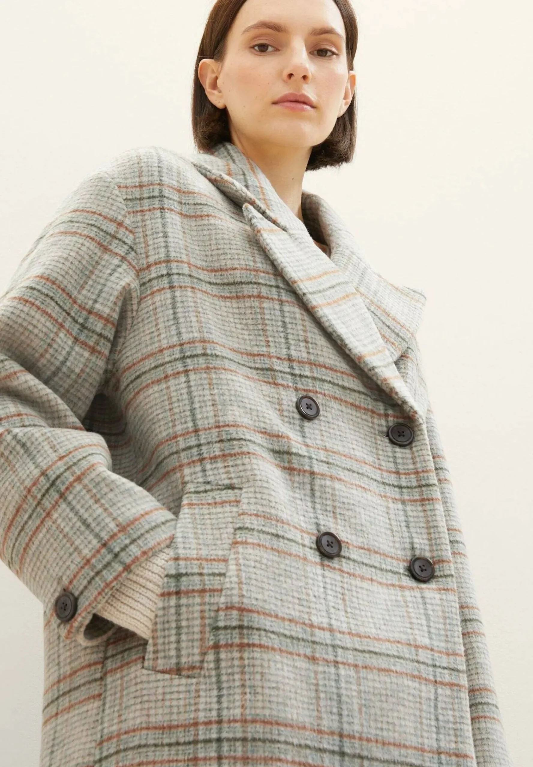 Karierter - Manteau Classique|TOM TAILOR Flash Sale