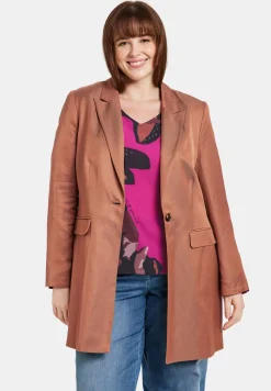 Langarm Fein Schimmernder - Manteau Court|Samoon Shop