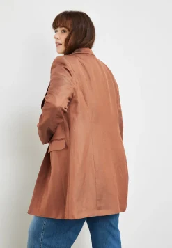 Langarm Fein Schimmernder - Manteau Court|Samoon Shop