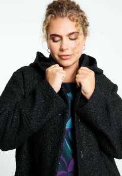 Lange Uni Boucle Ohne - Manteau Court|Paprika Clearance