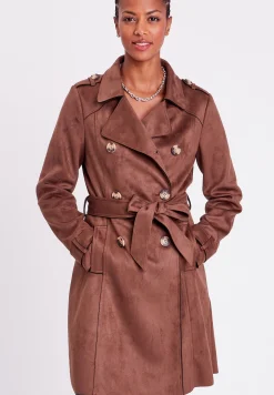 Langer Aus Mit Knopfen - Trench|Cache Cache Outlet