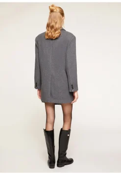 Large Double Boutonnage En Drap - Manteau Court|Motivi Cheap