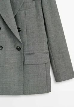 Limited Edition Textured Double Breasted - Manteau Court|Massimo Dutti Online