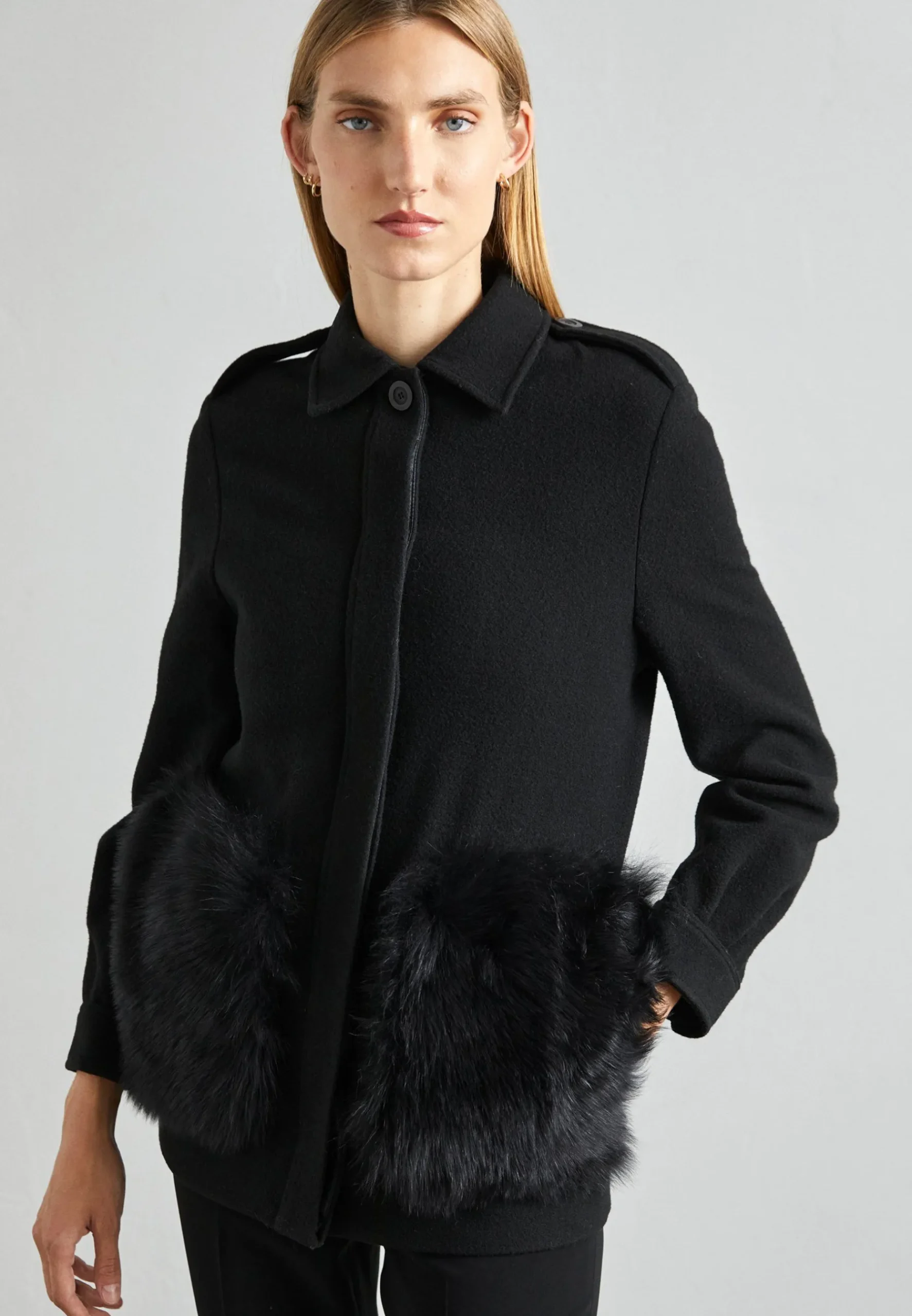 Maci Car Short With Pockets - Manteau Court|STUDIO ID Outlet