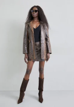 Marina Snakeskin - Manteau Court|STUDIO ID Best