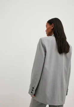 Melange In Oversize Mit Drei Knopfen - Manteau Court|NA-KD Best Sale