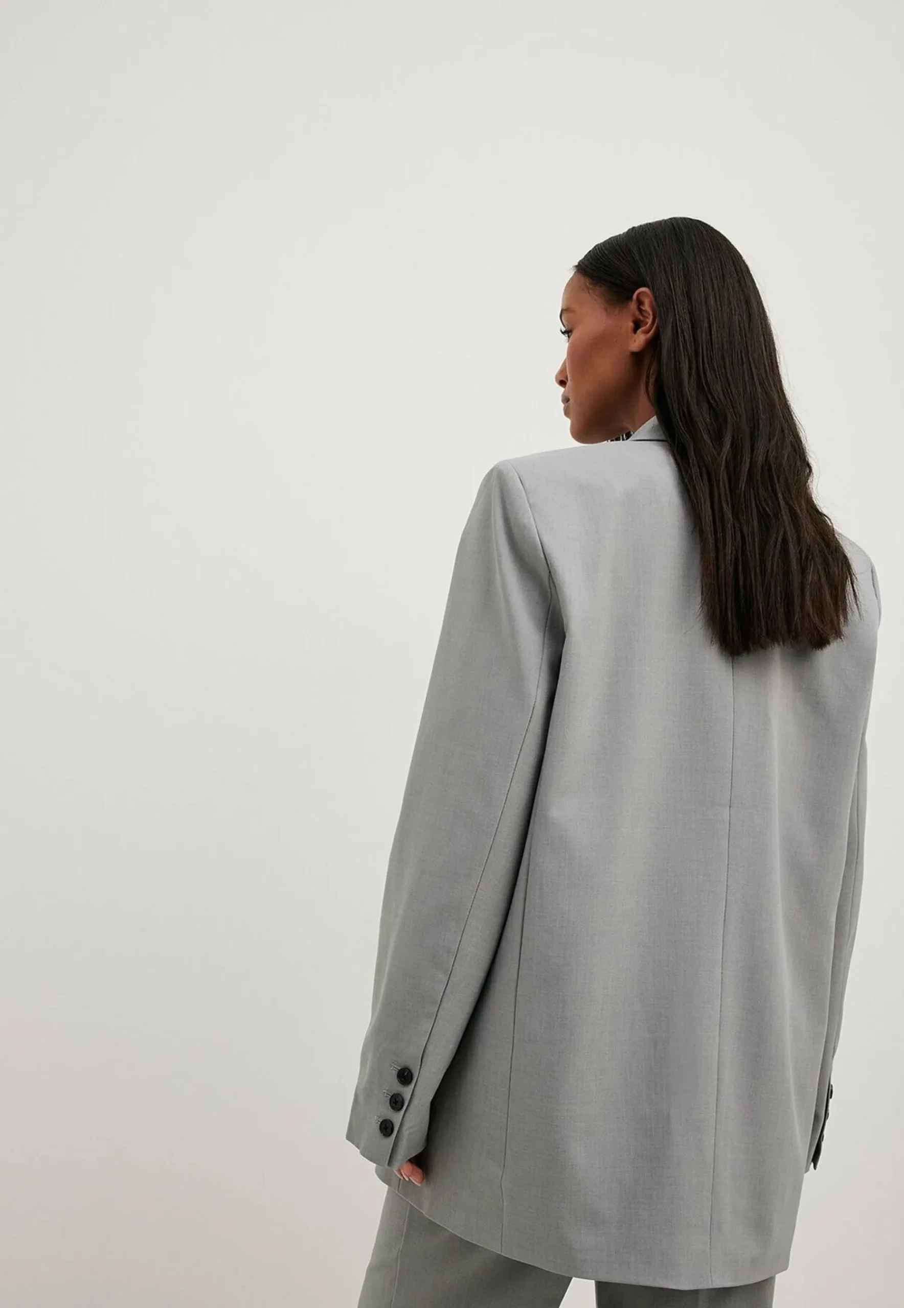 Melange In Oversize Mit Drei Knopfen - Manteau Court|NA-KD Best Sale