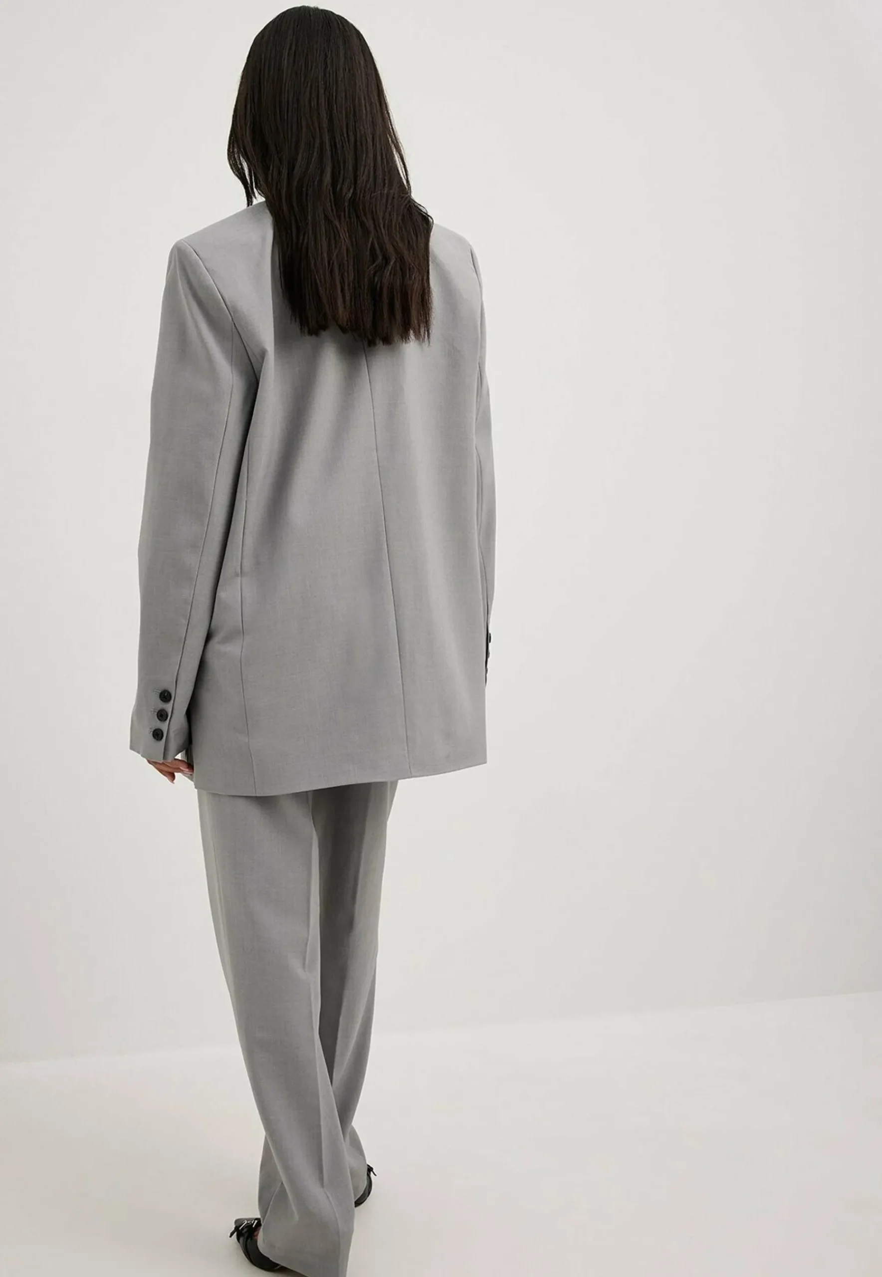 Melange In Oversize Mit Drei Knopfen - Manteau Court|NA-KD Best Sale