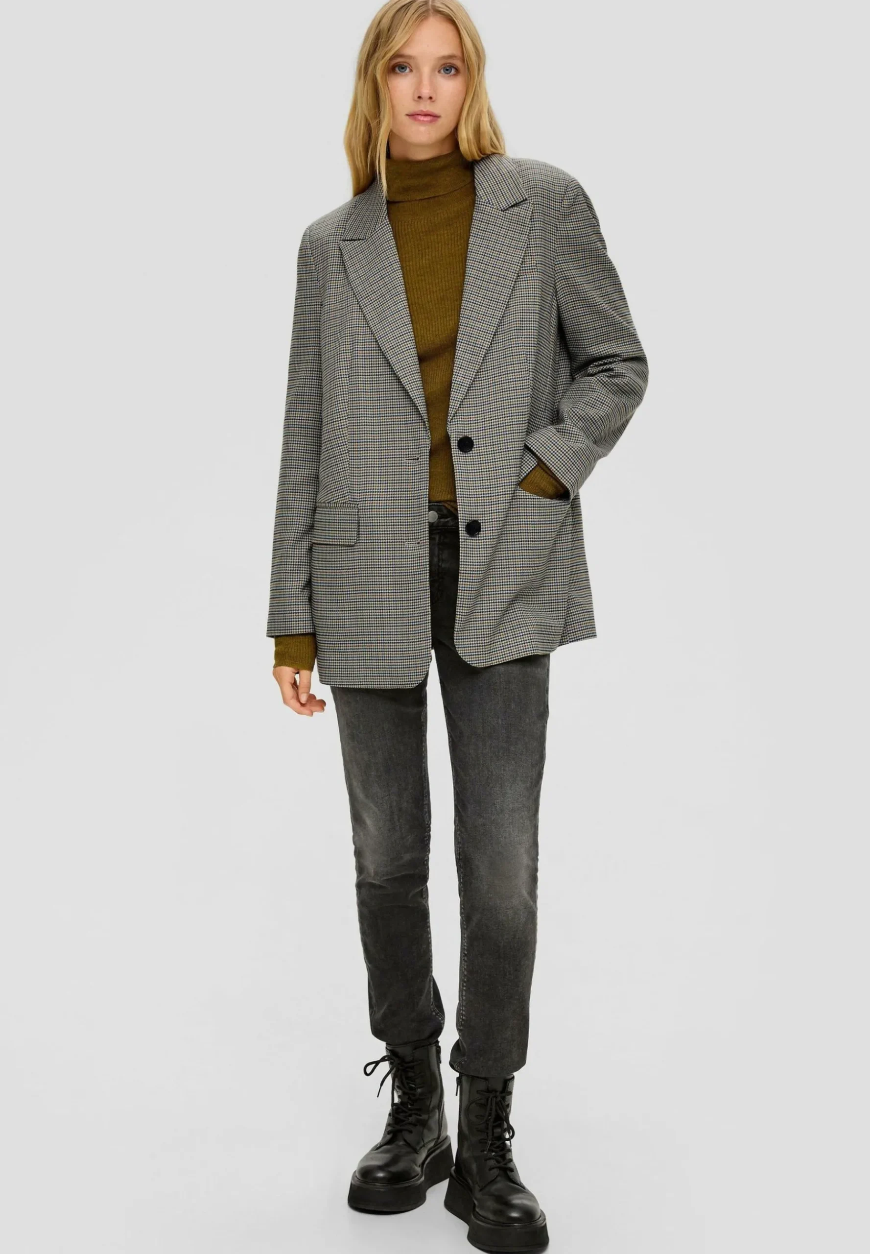 Mit Hahnentritt - Manteau Court|QS by s.Oliver Discount