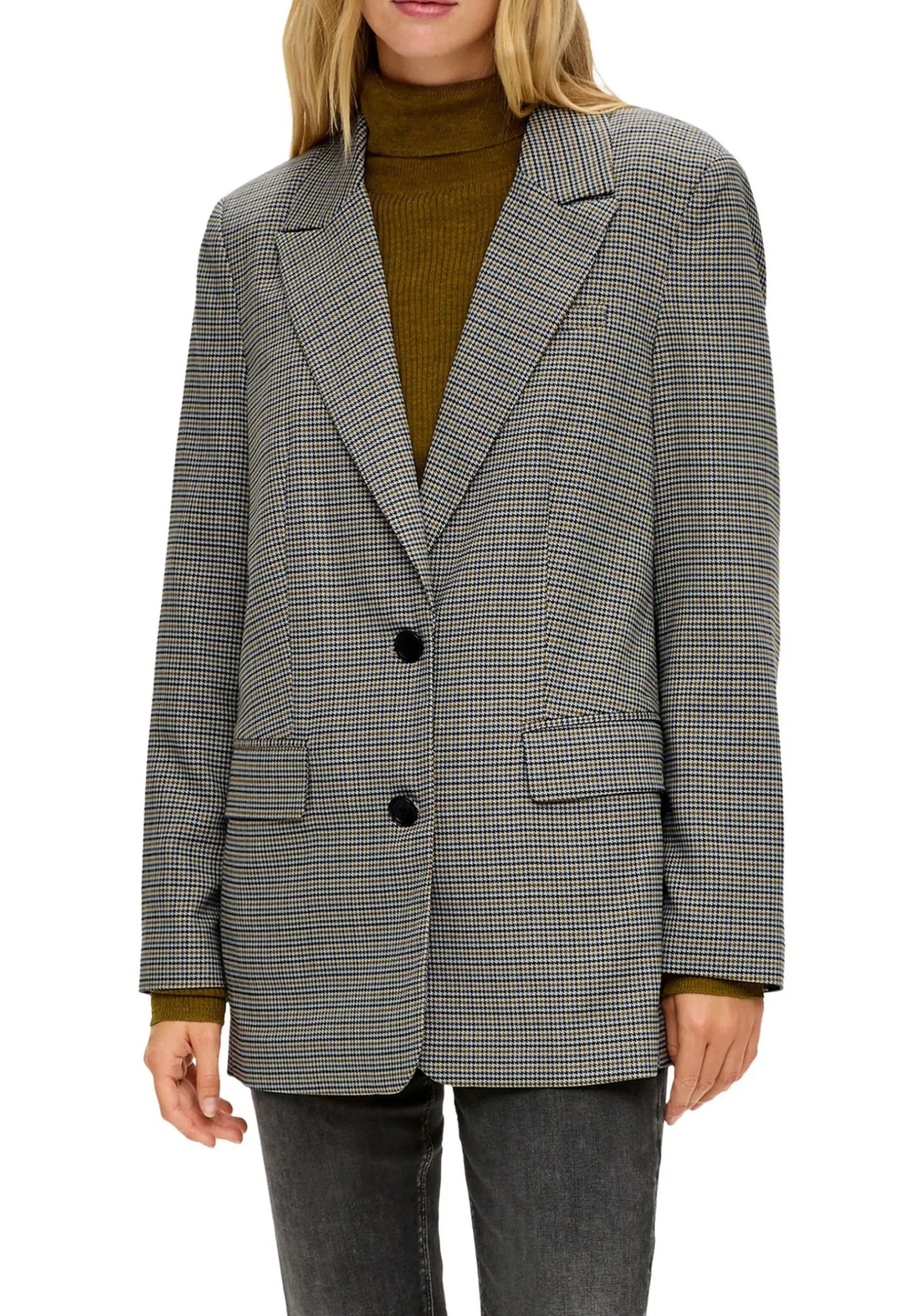 Mit Hahnentritt - Manteau Court|QS by s.Oliver Discount