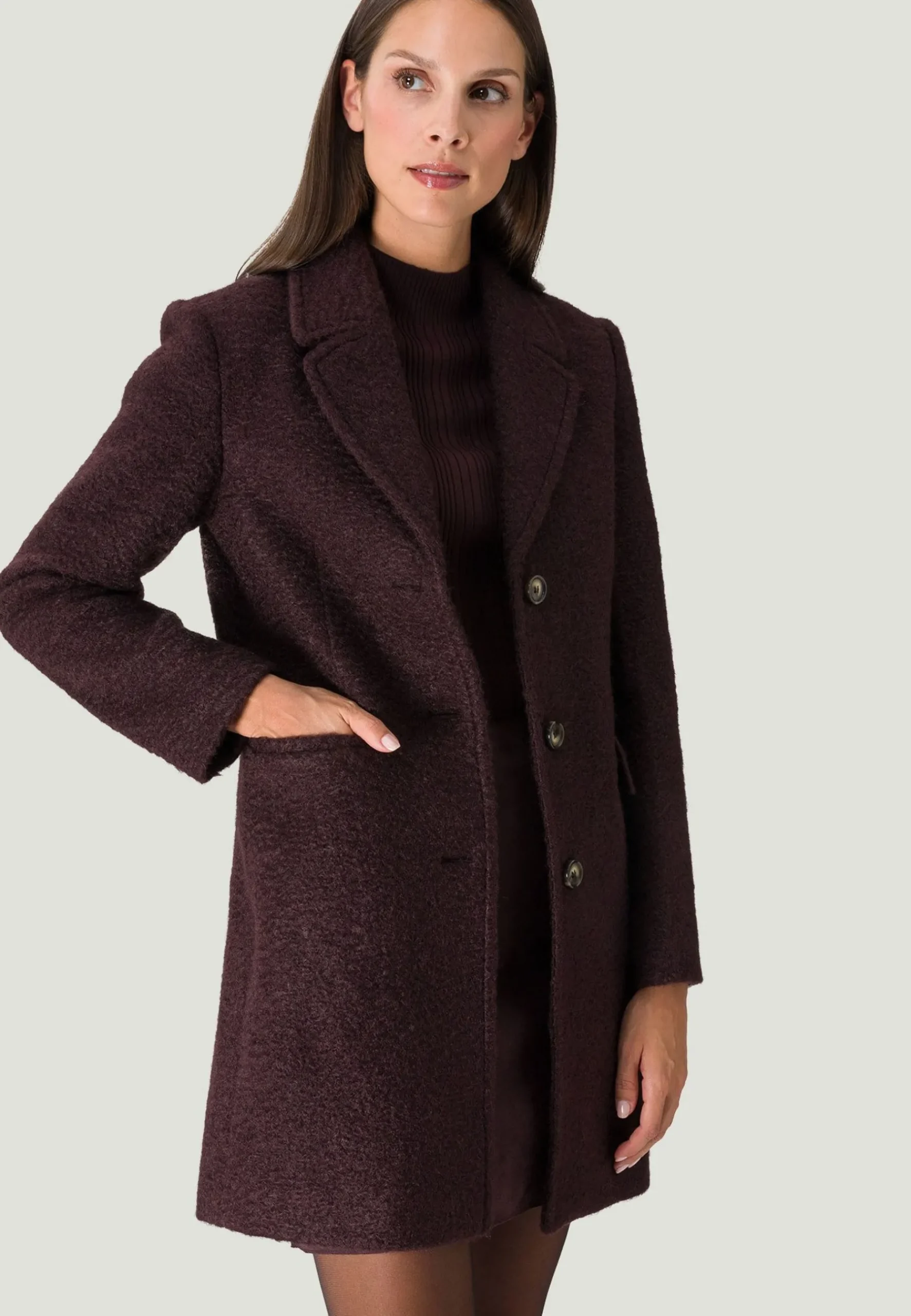 Mit Knopfleiste - Manteau Court|zero Cheap