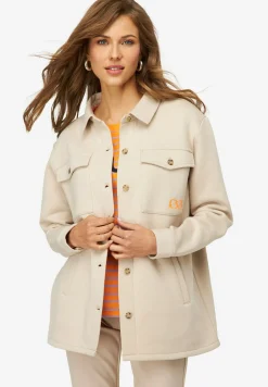 Mit Print Hemdkragen Langarm - Manteau Court|LAURASØN Cheap