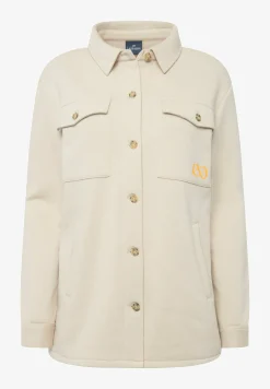 Mit Print Hemdkragen Langarm - Manteau Court|LAURASØN Cheap