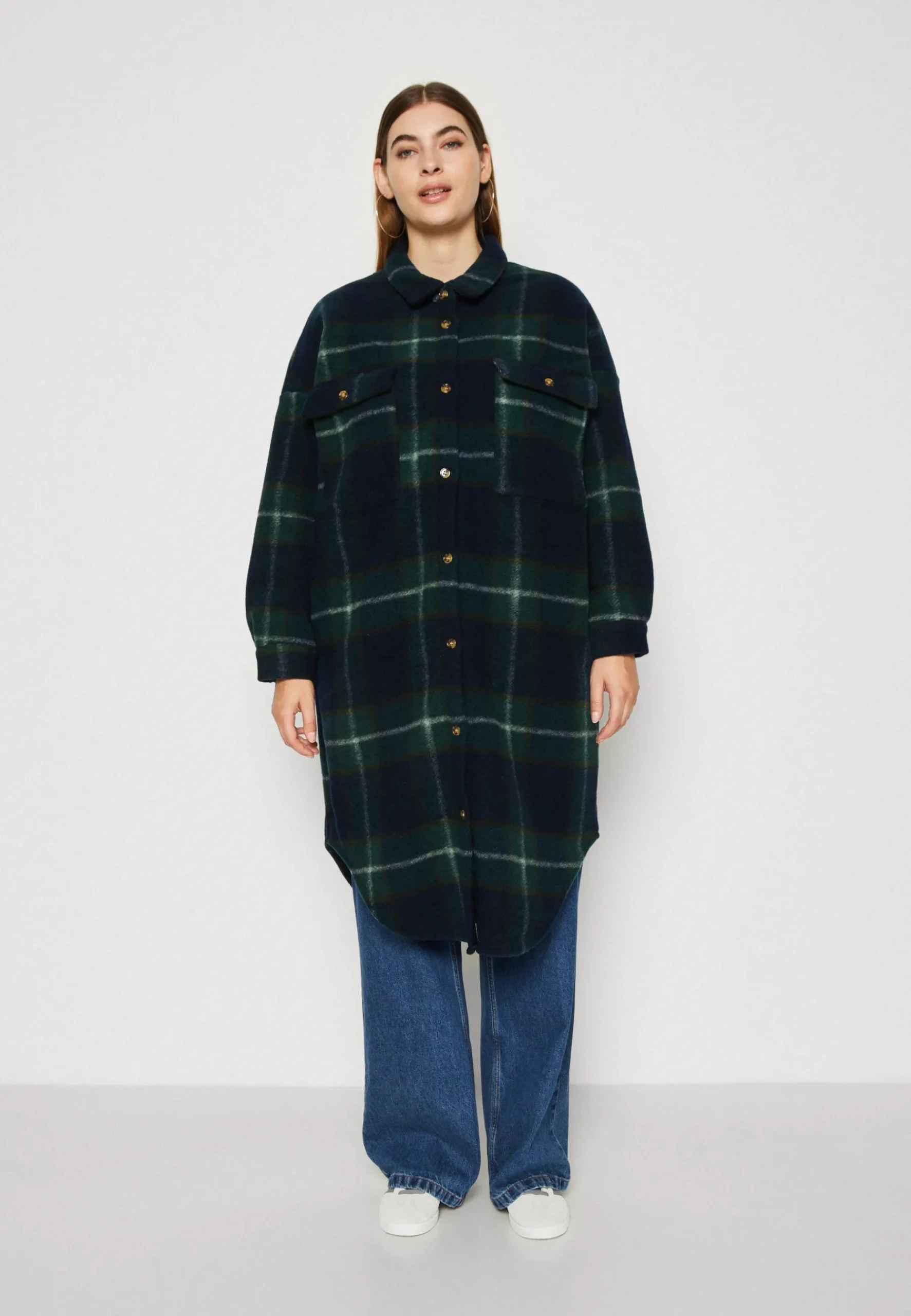 Nmjonas Long Shacket Curve - Manteau Classique|Noisy May Curve Cheap