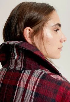Prep Tartan Check Double Breasted Pea - Manteau Court|Tommy Hilfiger Fashion