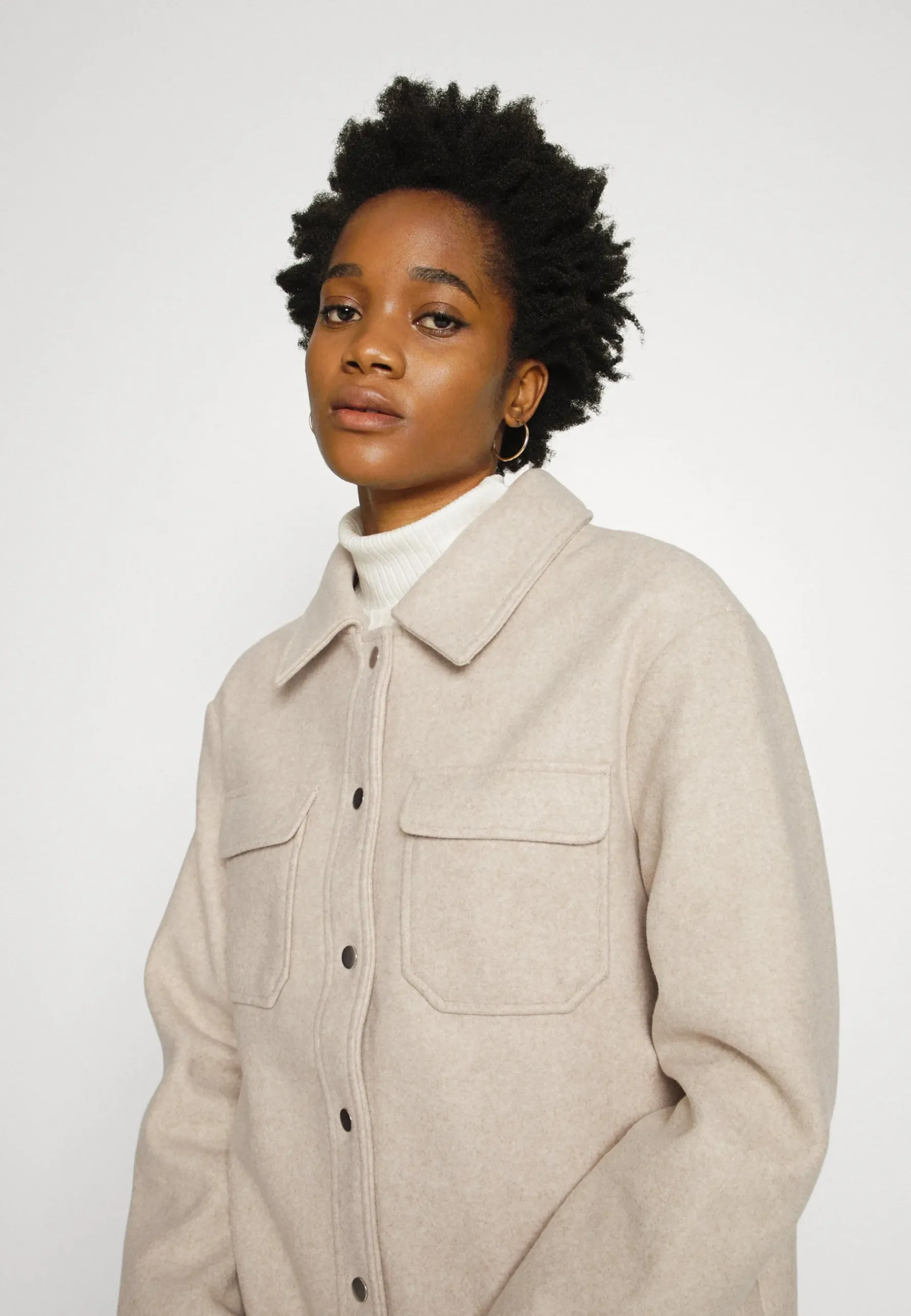 Press Button Overshirt - Manteau Court|NA-KD Cheap