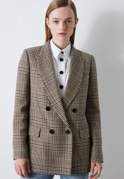 Regular Fit Crowbar Pattern - Manteau Court|Ipekyol Clearance