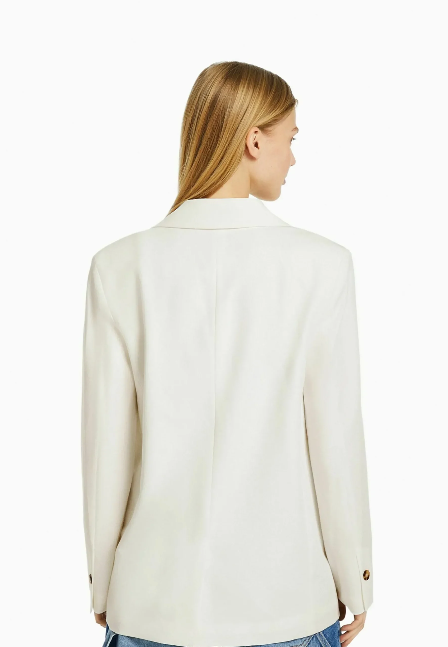RegularFit Tailored - Feminine-Cut Double-Breasted - Manteau Court|Bershka Clearance