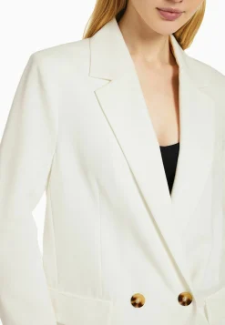 RegularFit Tailored - Feminine-Cut Double-Breasted - Manteau Court|Bershka Clearance