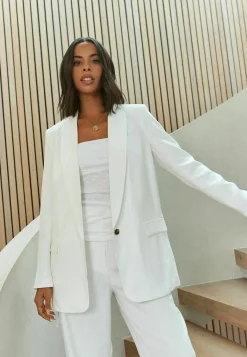 Relaxed Fit Single Breasted Blazer - Manteau Court|Next Best