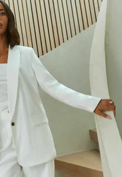 Relaxed Fit Single Breasted Blazer - Manteau Court|Next Best