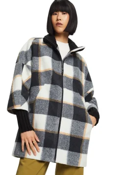 Sg-083Eo1G329 Checkedlong - Manteau Classique|Esprit Collection Best Sale