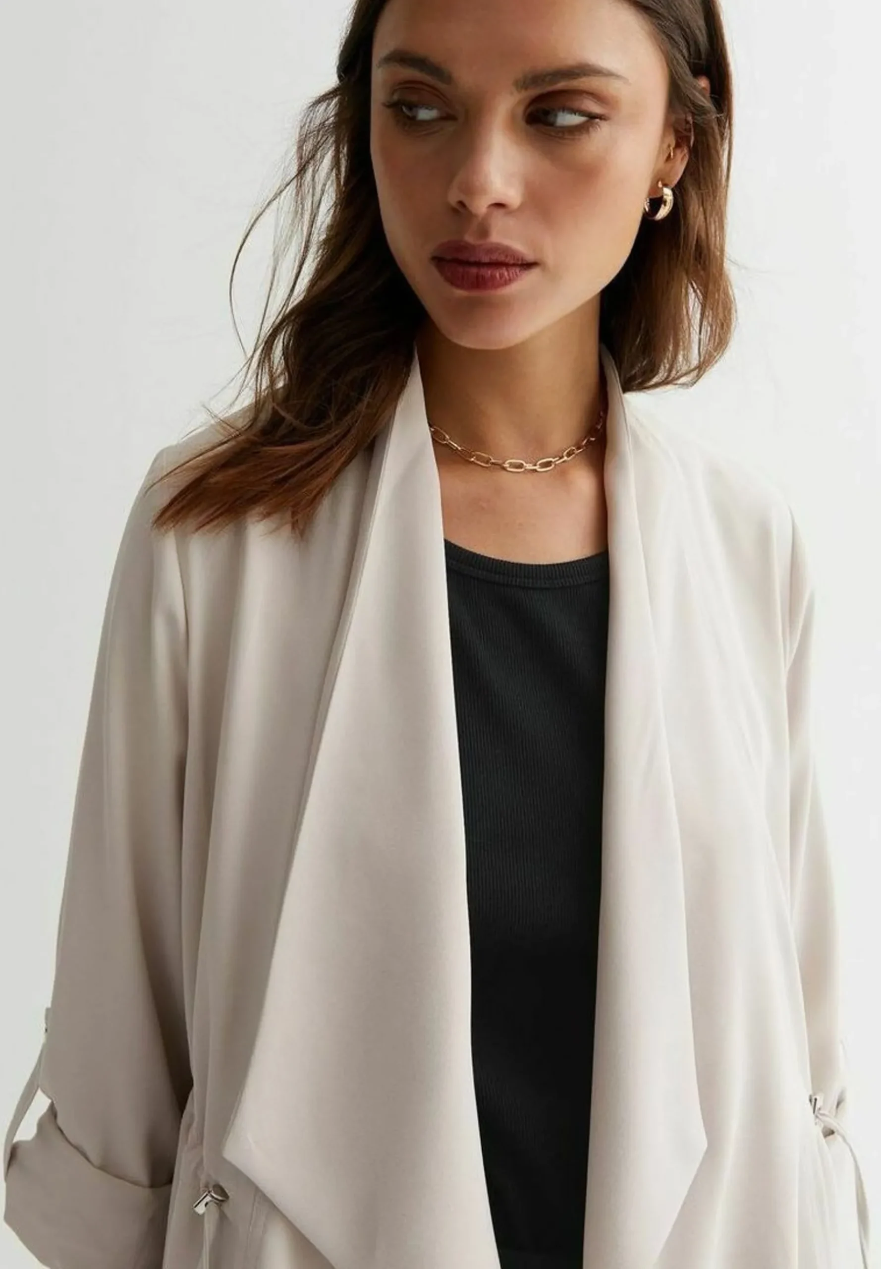 Sleeve Waterfall Duster - Manteau Court|New Look Cheap