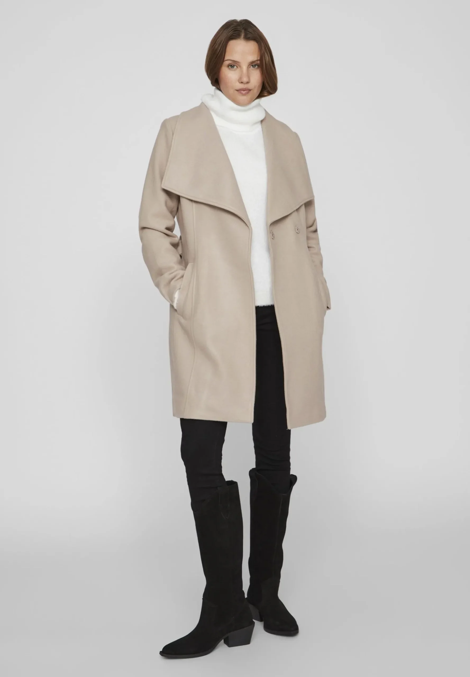 Taillengurtel - Manteau Court|VILA Outlet