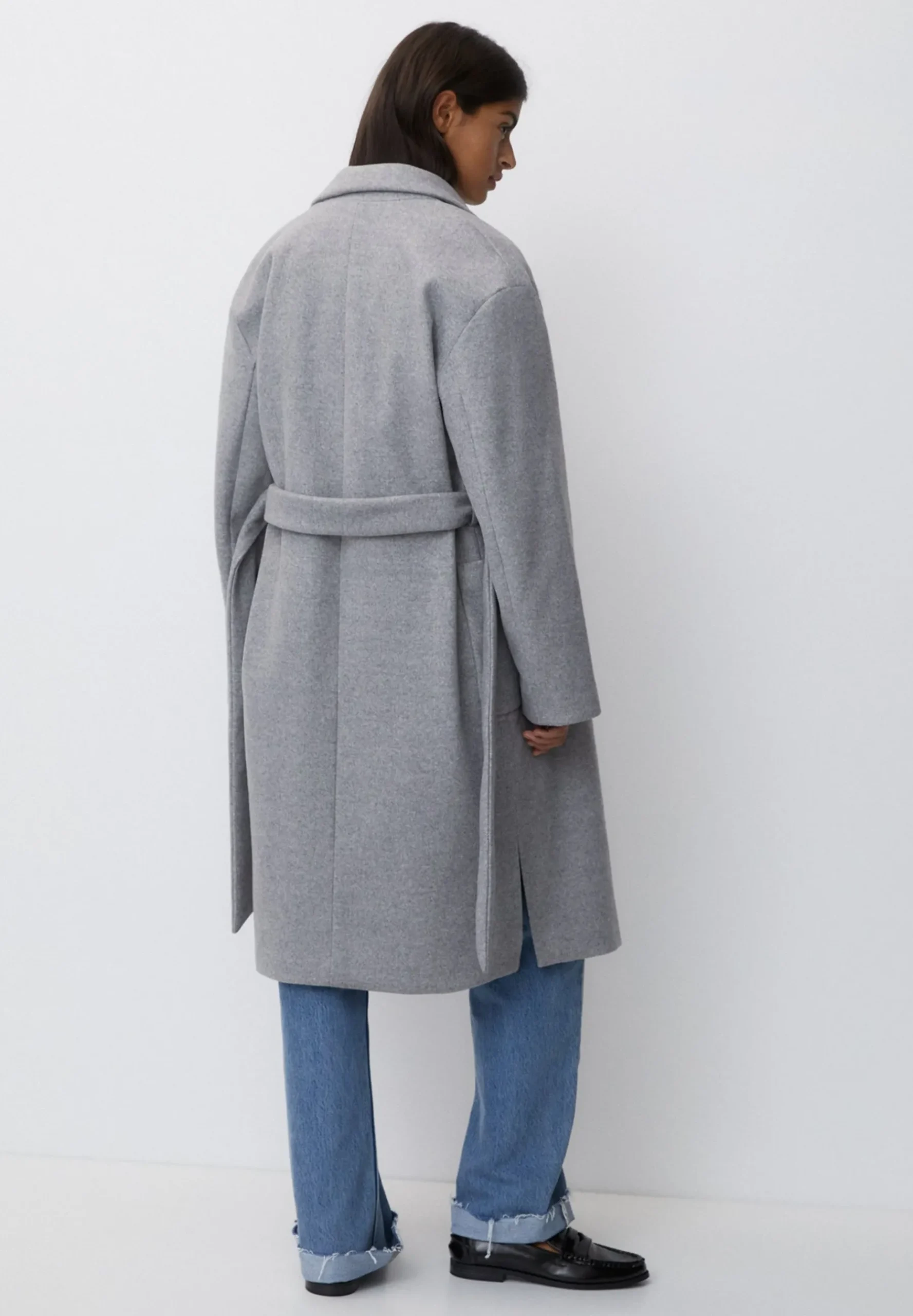 Texture With Belt - Manteau Classique|PULL&BEAR Best Sale